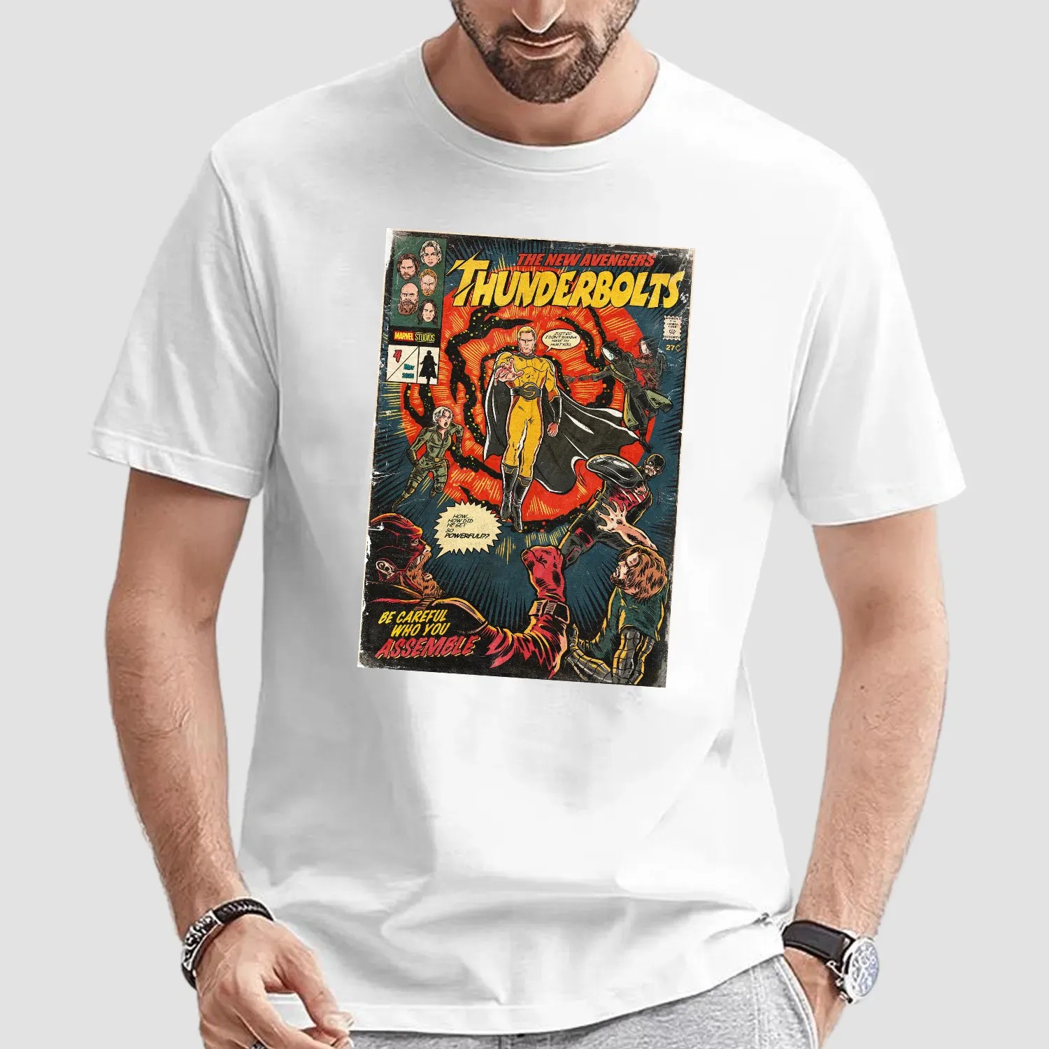 Aesthetic Marvel Thunderbolts 2025 Action Superhero Movies Streetwear Unisex Comfort Colors T-Shirt