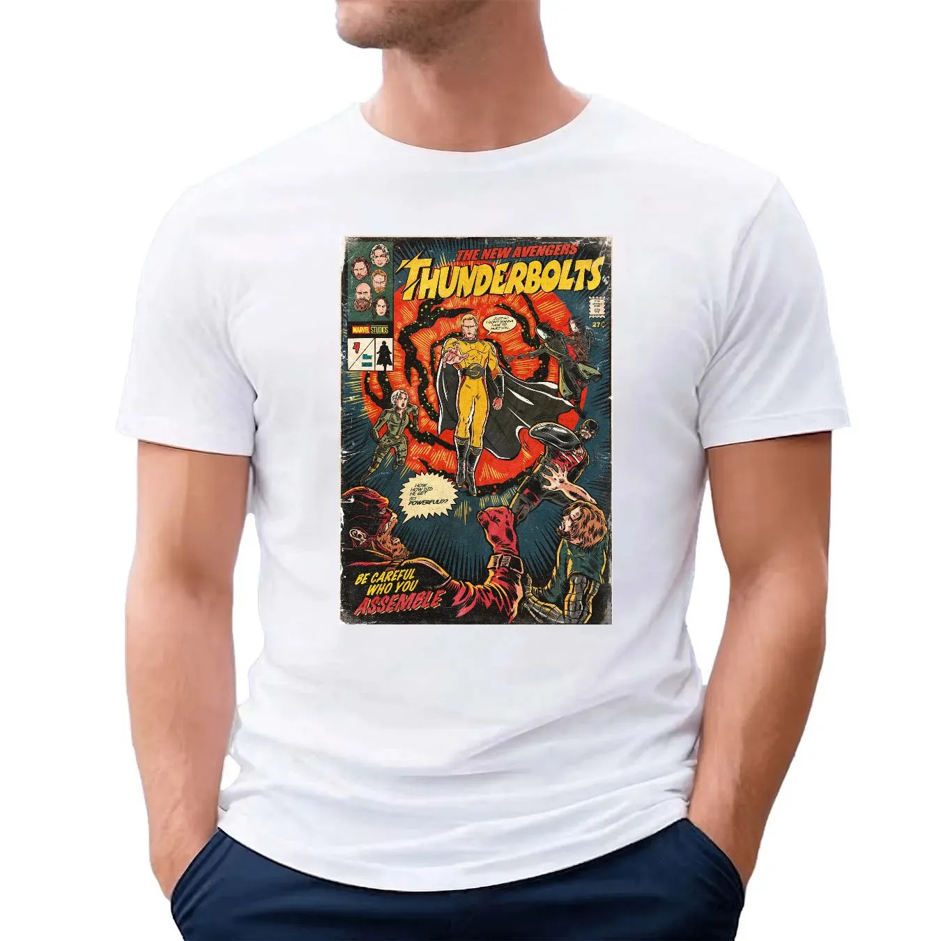 Aesthetic Marvel Thunderbolts 2025 Action Superhero Movies Streetwear Unisex Comfort Colors T-Shirt