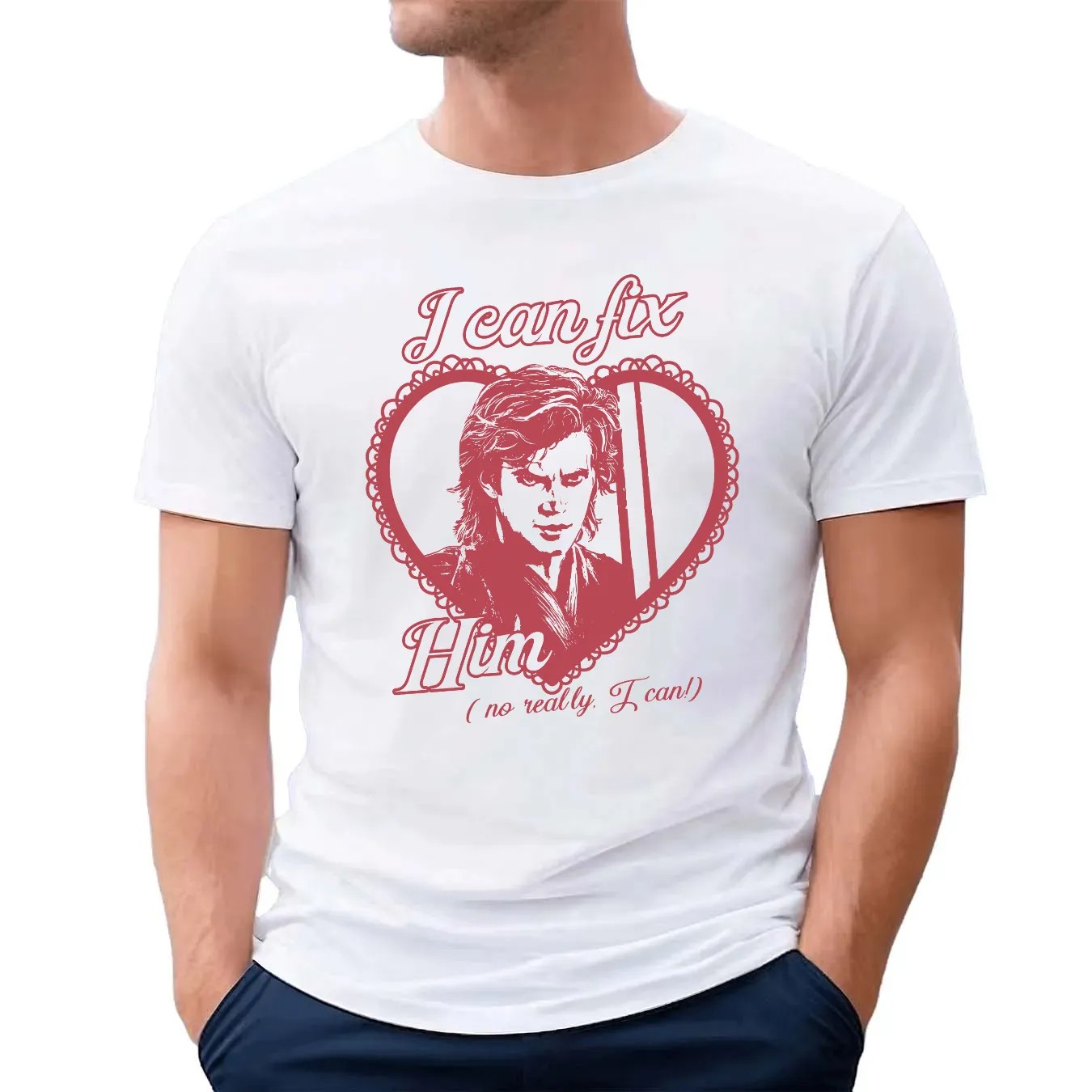 Anakin Skywalker I Can Fix Him T-shirt, Star Wars Coquette Style, Star Wars Fan Shirt, Hollywood Studio, Galaxy's Edge, Jedi Aesthetic Gift