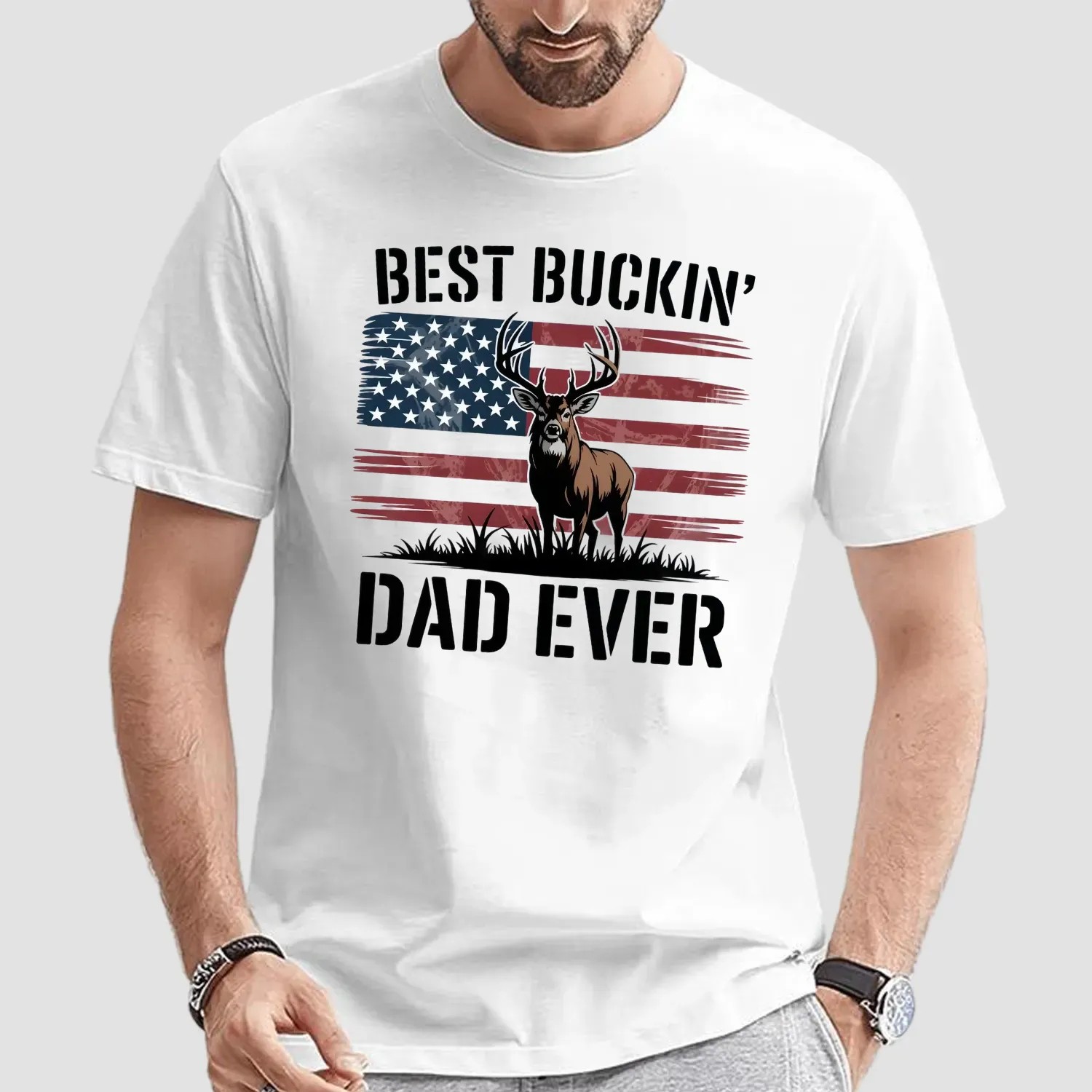 Best Buckin' Dad Ever Deer Hunting Father’s Day Dad T Shirt