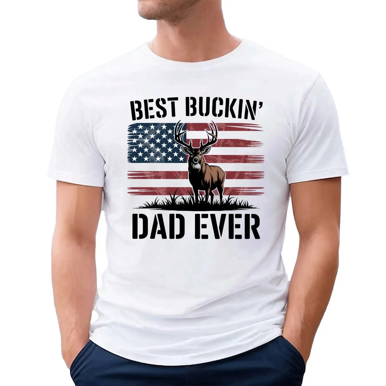 Best Buckin' Dad Ever Deer Hunting Father’s Day Dad T Shirt