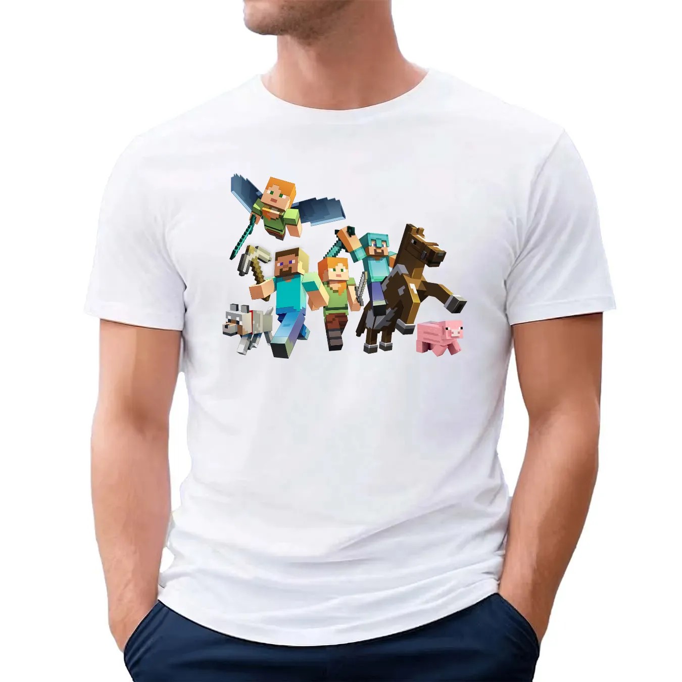 Birthday Party Shirt, MineC Comfort Colors Shirt, Custom Family Birthday T-shirt, Gift for Kids, Mine Craft Family Matching Birthday Tees