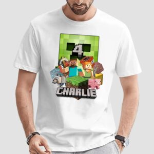 Custom Game Birthday Shirt, Mine Birthday Party Theme, Personalized Family Birthday Party Tee, Gifts For Birthday Girl Or Boy, Game Tee9