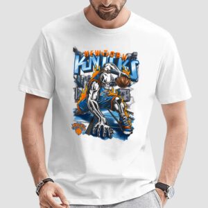 Skeleton Knicks Sky New York Knicks NBA Playoffs 2025 T Shirt