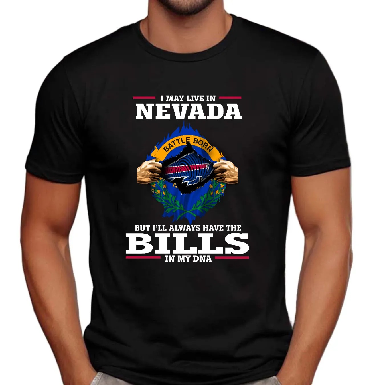 I May Live In Nevada But I'll Always Have The Bills In My DNA 2024 Shirt