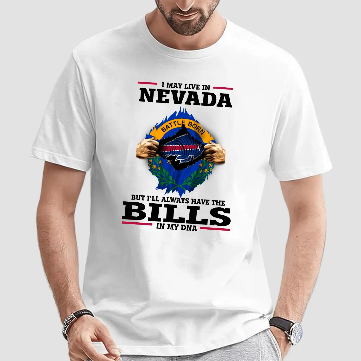 I May Live In Nevada But I'll Always Have The Bills In My DNA 2024 T Shirt
