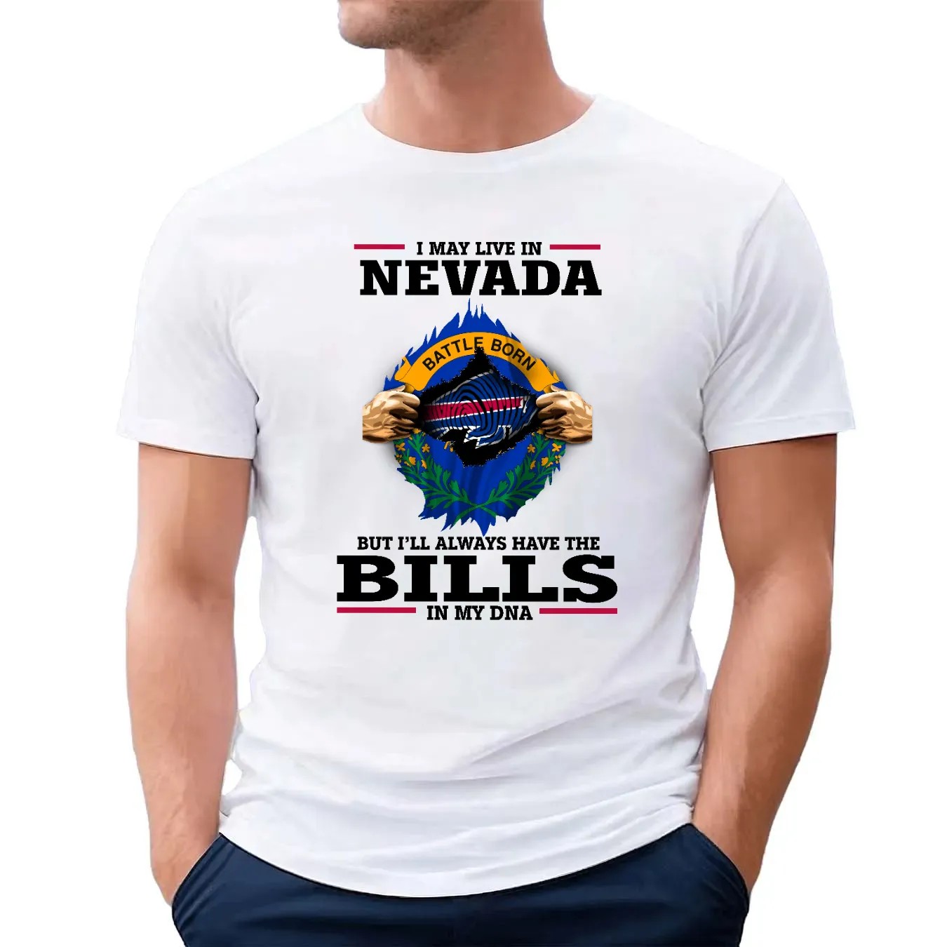 I May Live In Nevada But I'll Always Have The Bills In My DNA 2024 T Shirt