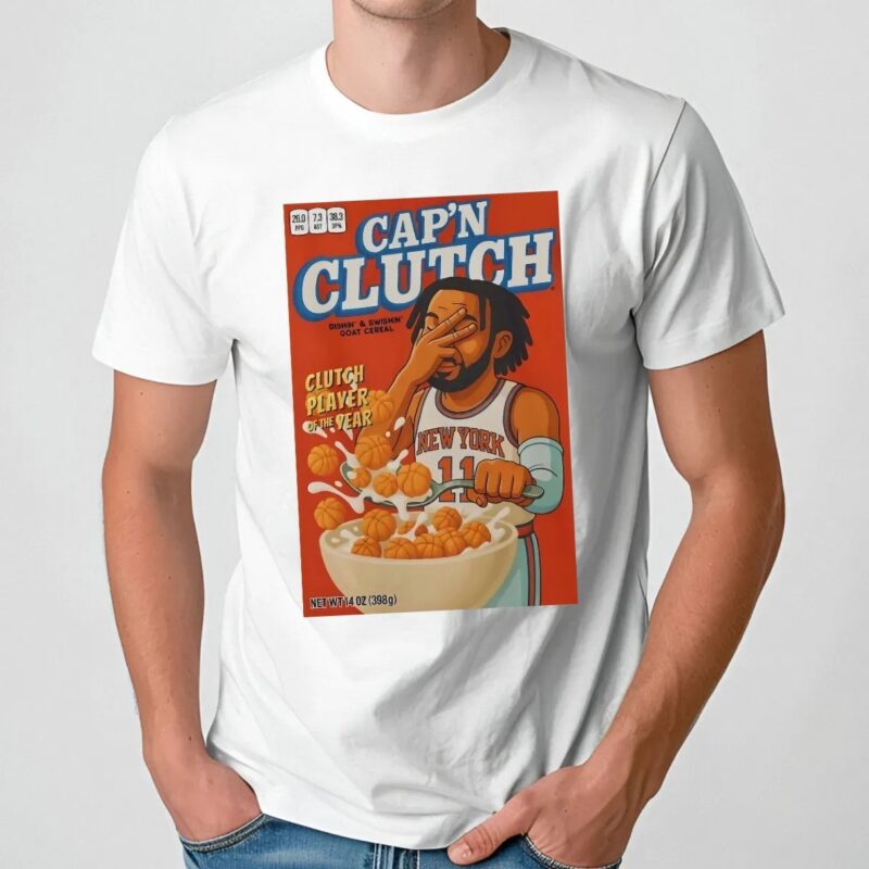 Jalen Brunson Knicks Captain Cap'n Clutch Player Of The Year T Shirt