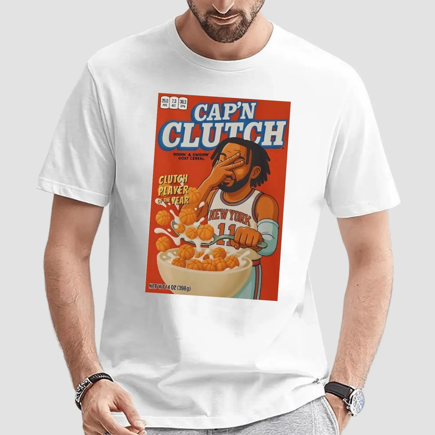 Jalen Brunson Knicks Captain Cap'n Clutch Player Of The Year T Shirt