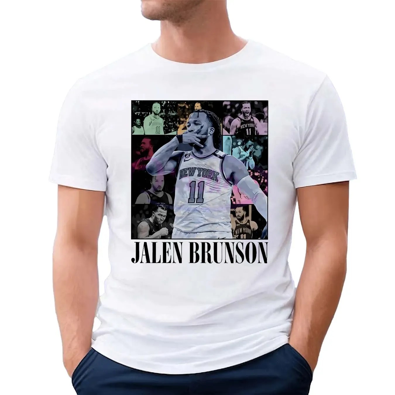 Jalen Brunson New York Basketball Vintage Bootleg 90s T Shirt