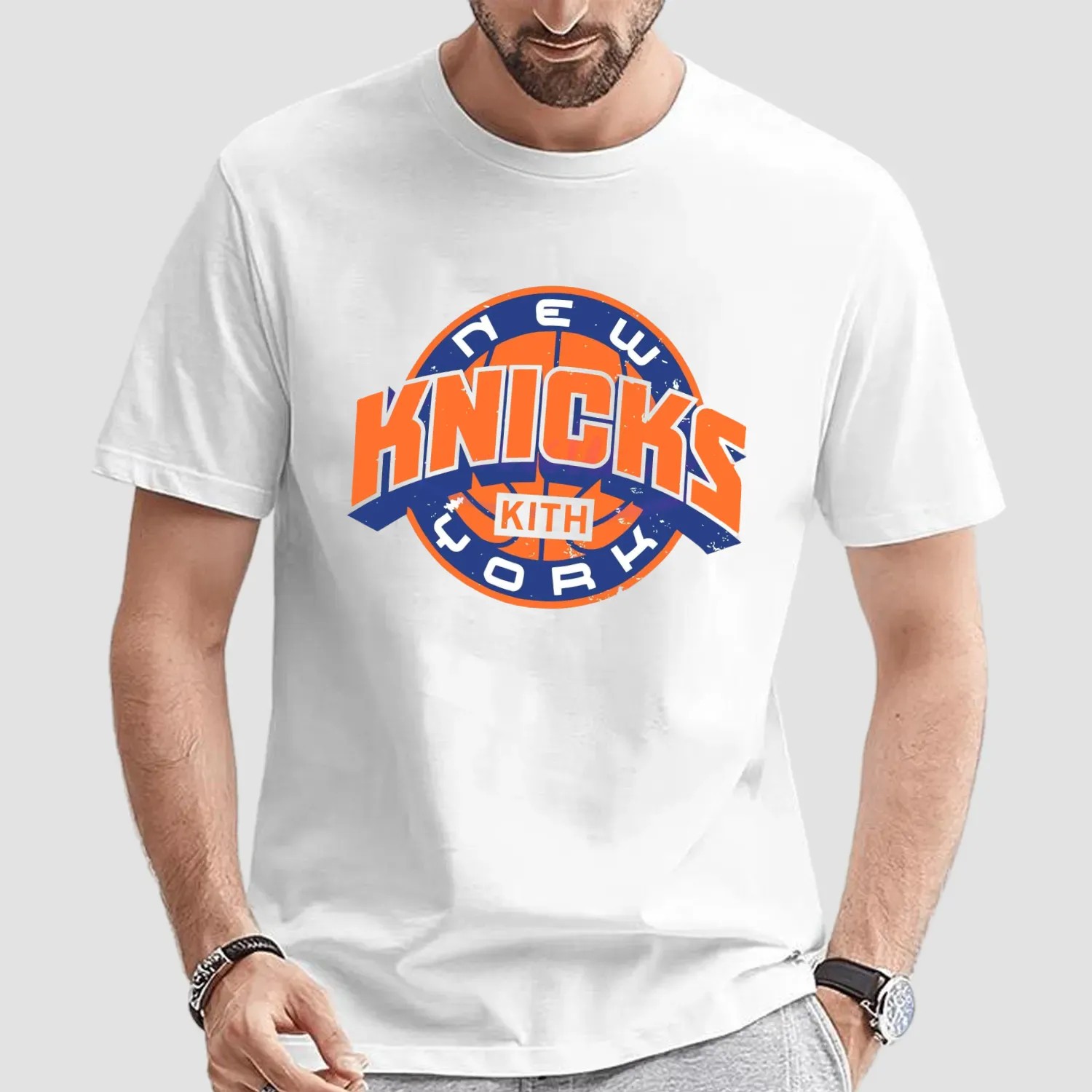 Kith For The New York Knicks NBA Playoffs 2025 Logo T Shirt