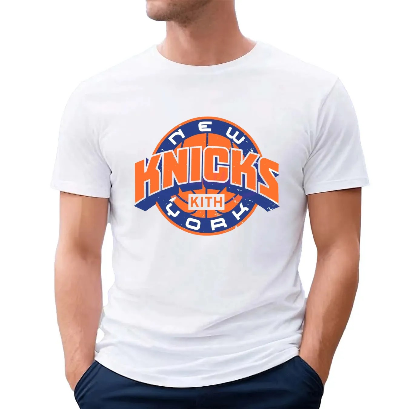 Kith For The New York Knicks NBA Playoffs 2025 Logo T Shirt