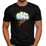 Okc Cloudy And Lightning Oklahoma City Thunder T Shirt