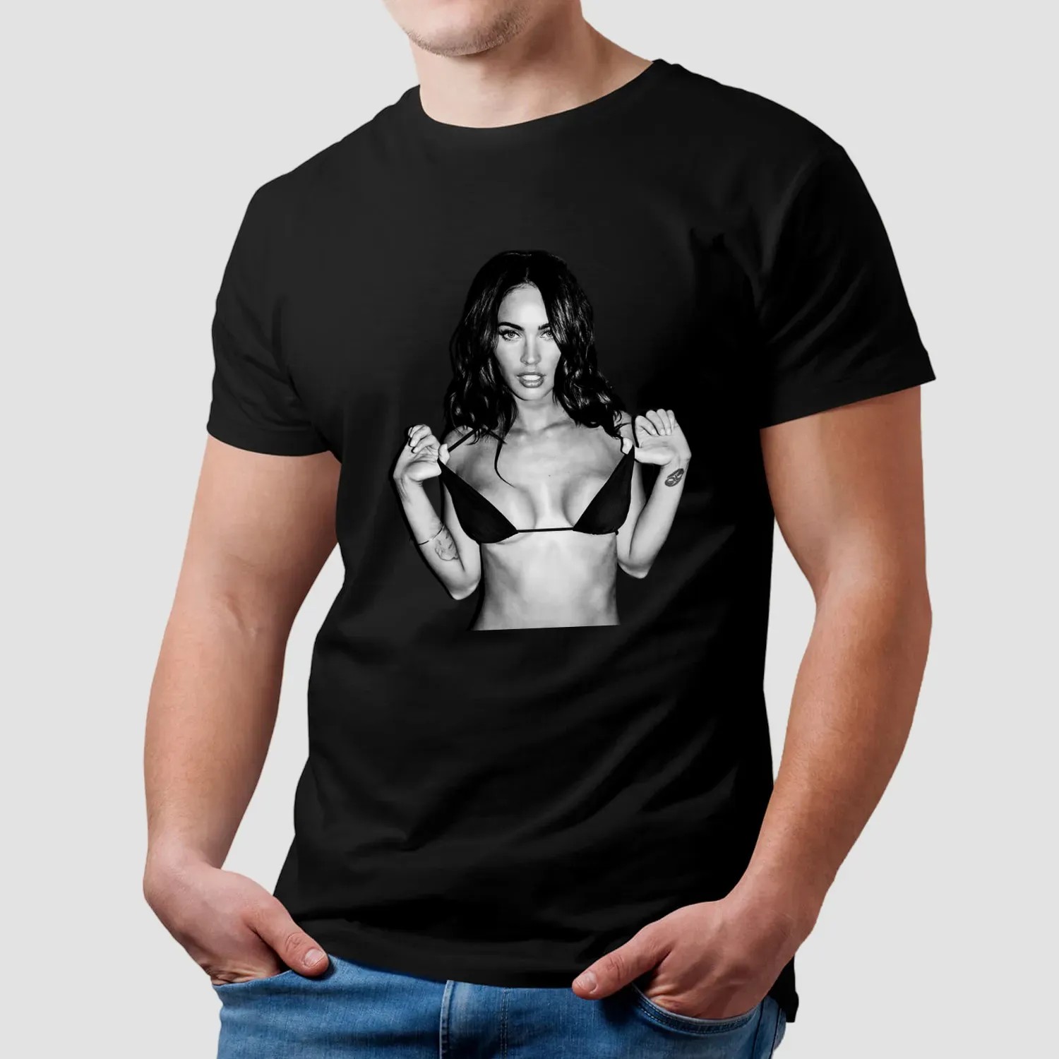 Megan Fox Tshirt, Sweatshirt, Cotton Unisex Shirt, Crew Neck, Size S- 4xl, Menswear Top, Womenswear Top Underwear Streetwear