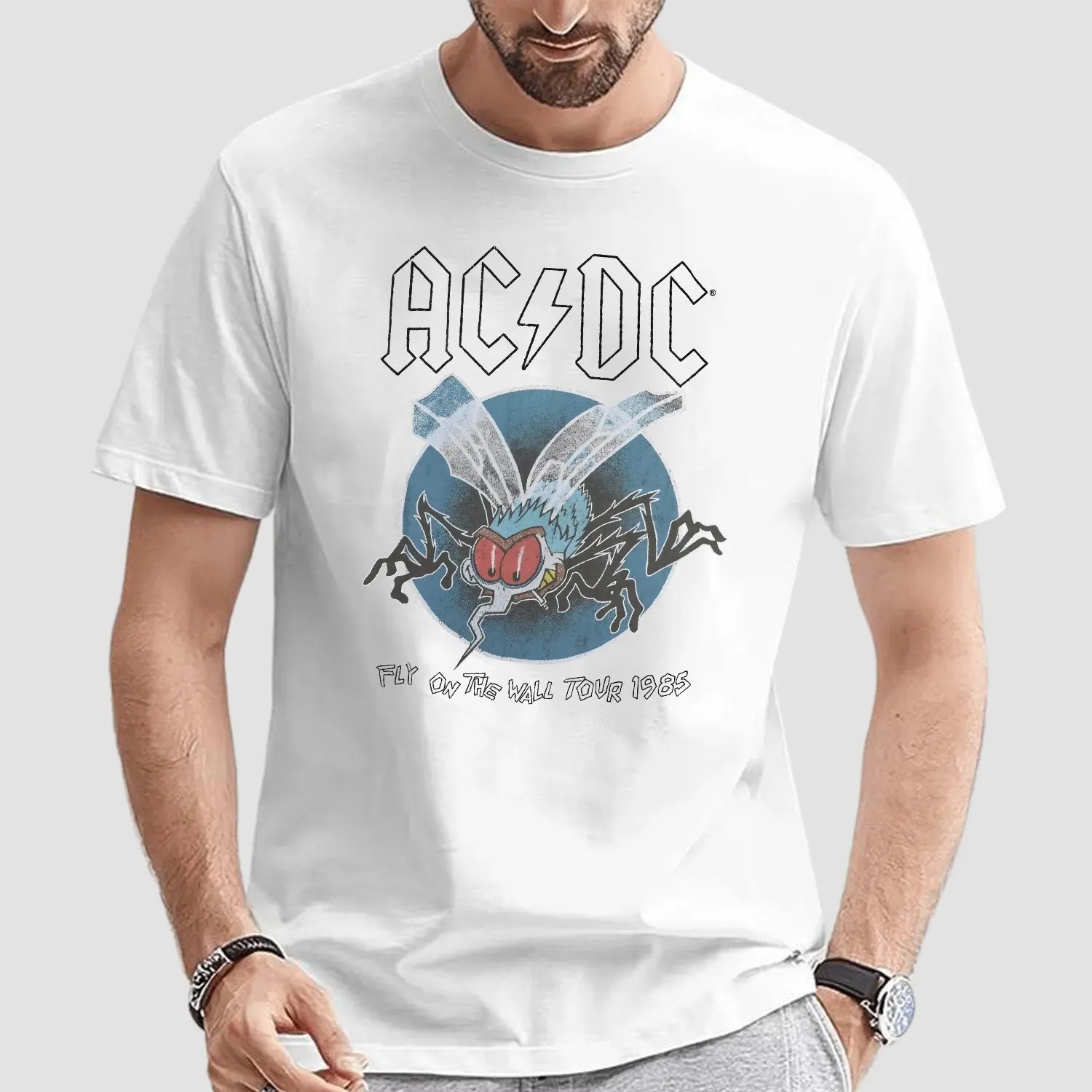 Mosquito AC DC Fly On The Wall Tour 1985 Vintage Shirt