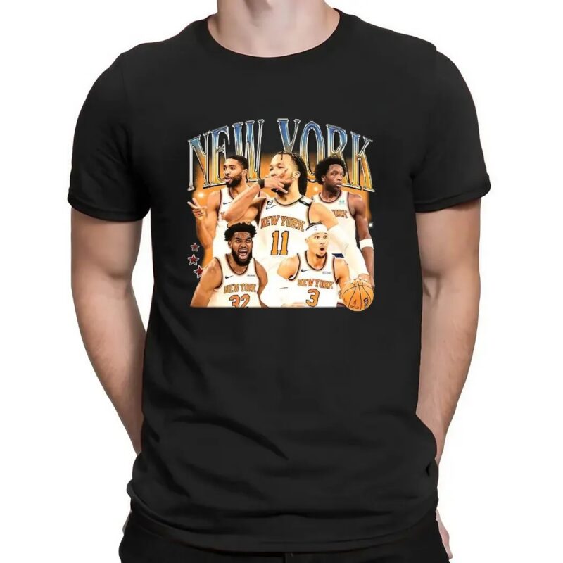 New York Knicks Basketball Team Graphic Vintage Bootleg T Shirt