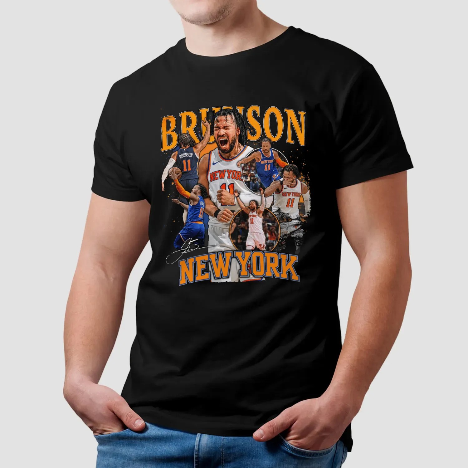 New York Knicks Jalen Brunson Crossroads Vintage Bootleg T Shirt