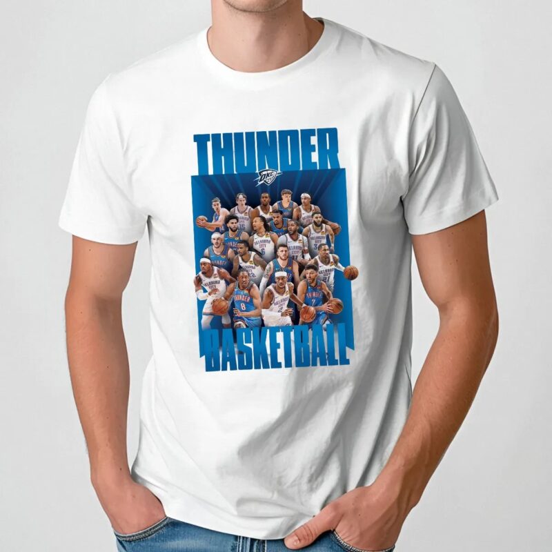 Oklahoma City Thunder Basketball 2024 2025 Roster T Shirt