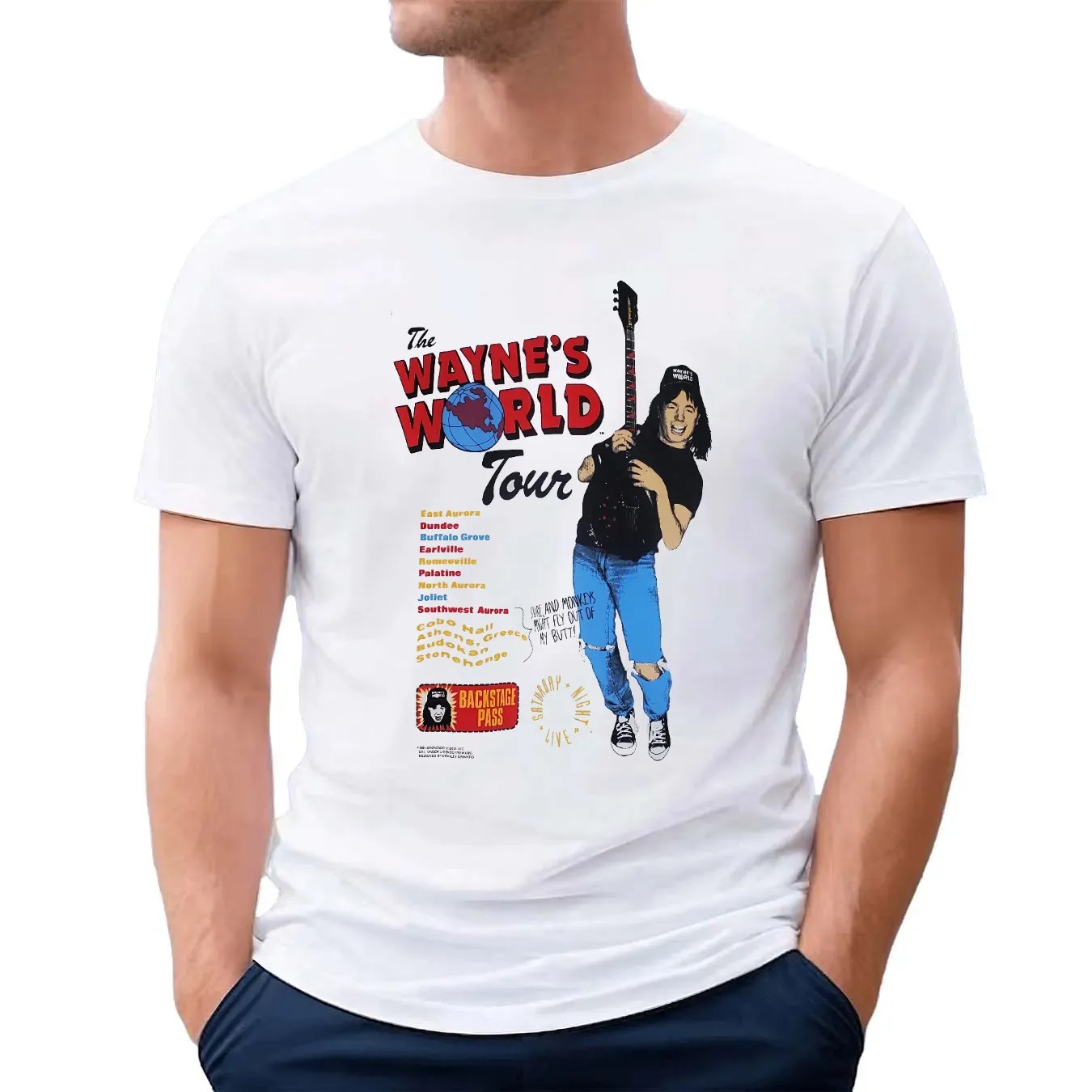 Scarlett Johansson The Waynes World Tour 1991 Saturday Night Live SNL T Shirt