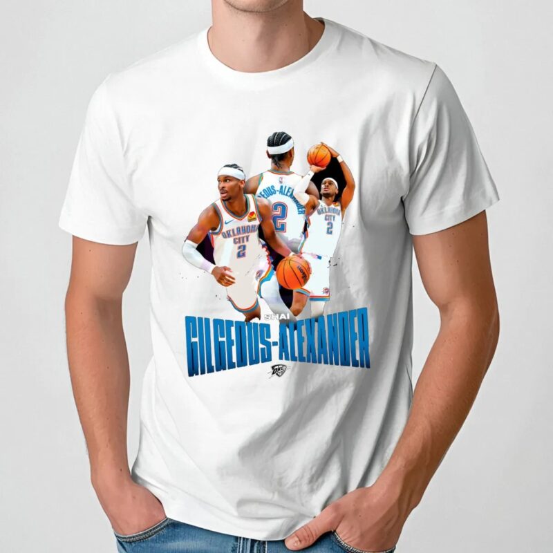 Shai Gilgeous Alexander Oklahoma City Thunder Player 2025 T Shirt