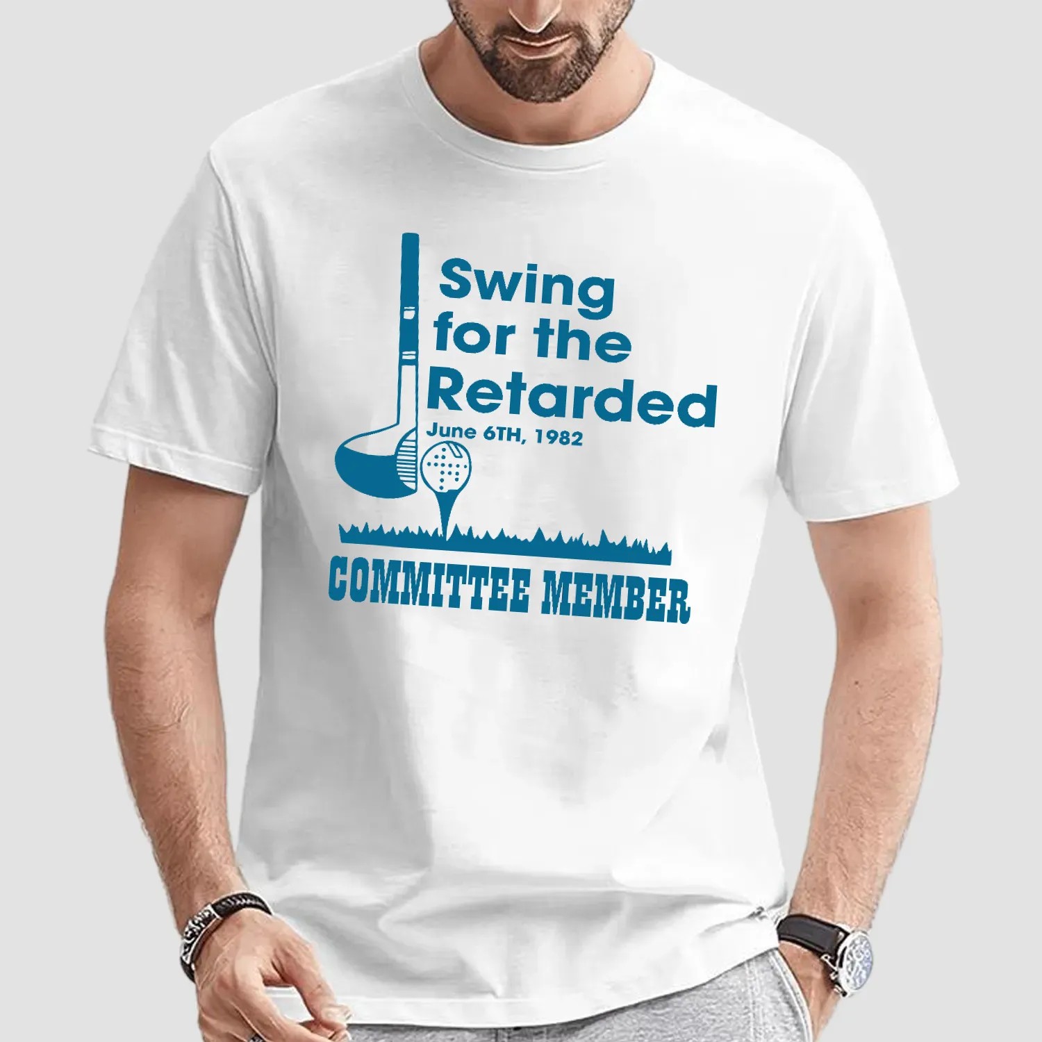 Swing for the retarded Jurrie 6th 1982 committee member T Shirt