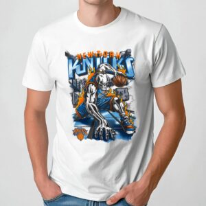 Skeleton Knicks Sky New York Knicks NBA Playoffs 2025 T Shirt