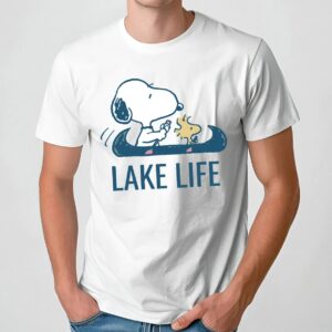 Canoe Snoopy ' Woodstock Peanuts Lake Life T Shirt