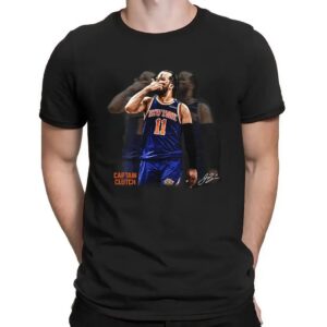 Jalen Brunson Captain Clutch Basketball Signature Athlete Tribute Design T Shirt