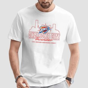 Oklahoma City Thunder 2025 Western Conference Finals Skyline City T Shirt