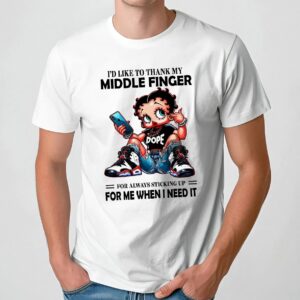 Betty Boop I would Like To Thank My Middle Finger T Shirt