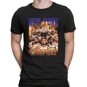 New York Knicks Champs 2025 Full Team Players Vintage Bootleg T Shirt