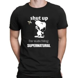 Snoopy Shut Up I Am Watching Supernatural Shirt