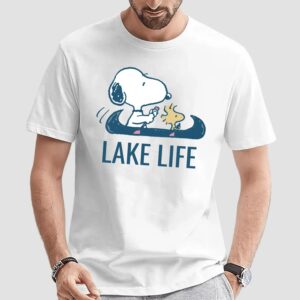 Canoe Snoopy ' Woodstock Peanuts Lake Life T Shirt
