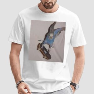 Skateboarding Bird Meme T Shirt