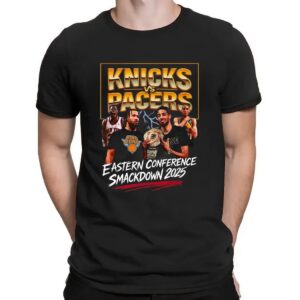 Knicks Vs Pacers Eastern Conference Smackdown 2025 Vintage Bootleg T Shirt