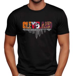 Cleveland 3 Teams Sports Logo Skyline Shirt