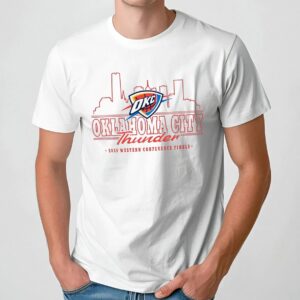 Oklahoma City Thunder 2025 Western Conference Finals Skyline City T Shirt