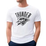 Oklahoma City Thunder Basketball Mono Logo Graphic T Shirt