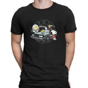 Snoopy Back To The Future X Peanuts Time Travel Buddies T Shirt