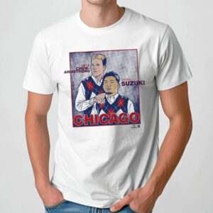 Pete Crow-Armstrong and Seiya Suzuki Chicago Cubs Step Brothers Family Portrait T Shirt