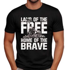 Iwo Jima Land Of The Free Home Of The Brave T Shirt