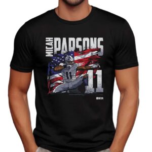 Micah Parsons Dallas American Flag T Shirt