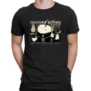 Wizard Frog Heavy Dark Ethereal Music Playing T Shirt