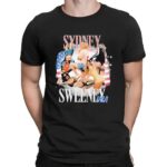 Sydney Sweeney USA American Flag Vintage Bootleg T Shirt