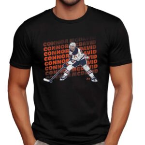 Connor McDavid Edmonton Oilers Hockey Name Repeat T Shirt