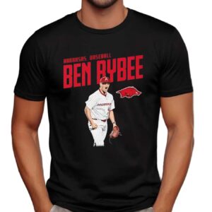 Ben Bybee Arkansas Razorbacks Baseball Portrait T Shirt