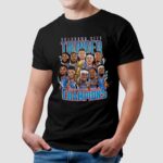 Oklahoma City Thunder Team 2024-25 NBA Champions Caricature T Shirt