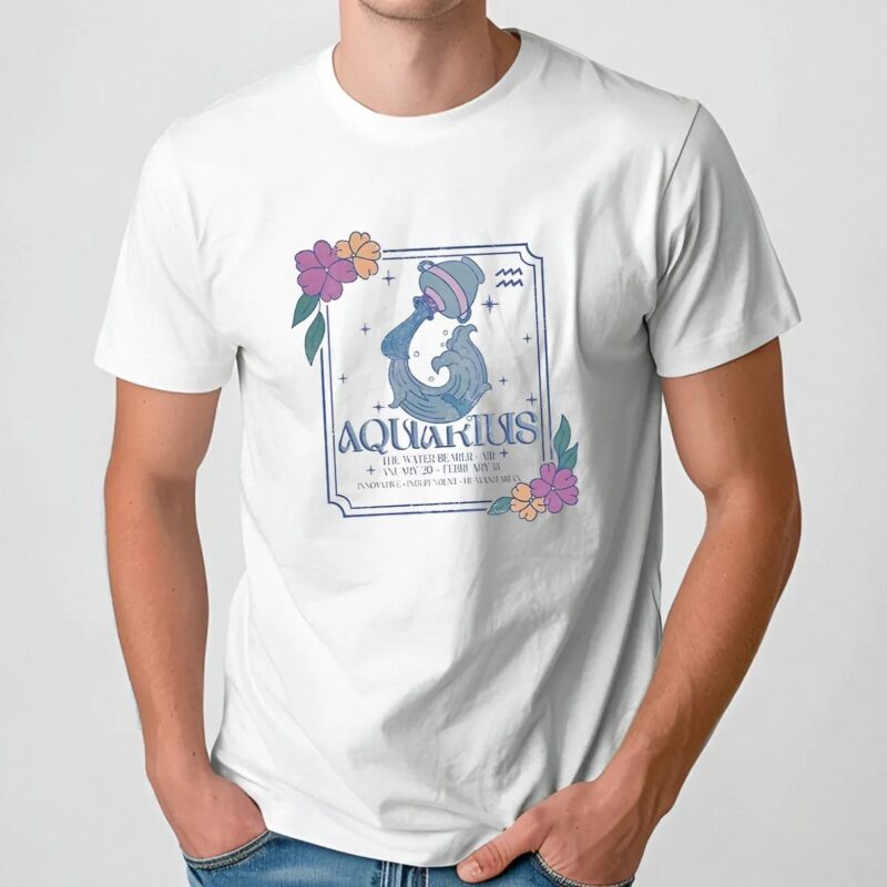 Aquarius The Water Bearer Tarot Card Vintage T Shirt