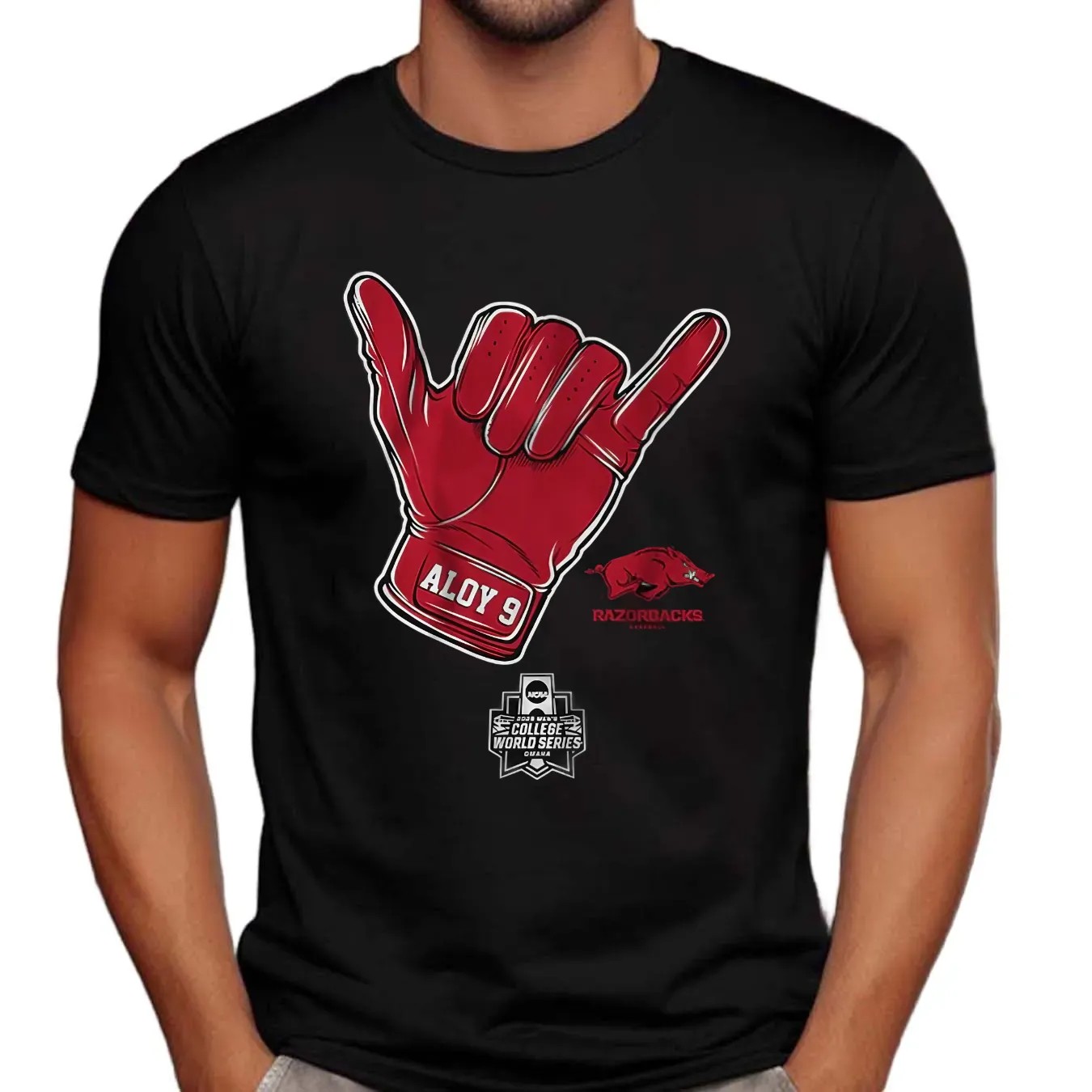 Arkansas Razorbacks Baseball Wehiwa Aloy CWS Shaka T Shirt