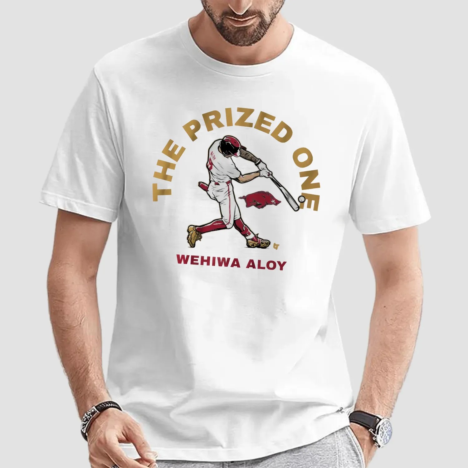 Arkansas Razorbacks Baseball Wehiwa Aloy The Prized One T Shirt